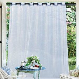 White outdoor curtain 100x84